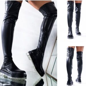 Euphoriaplatform Clear Bottom Boot